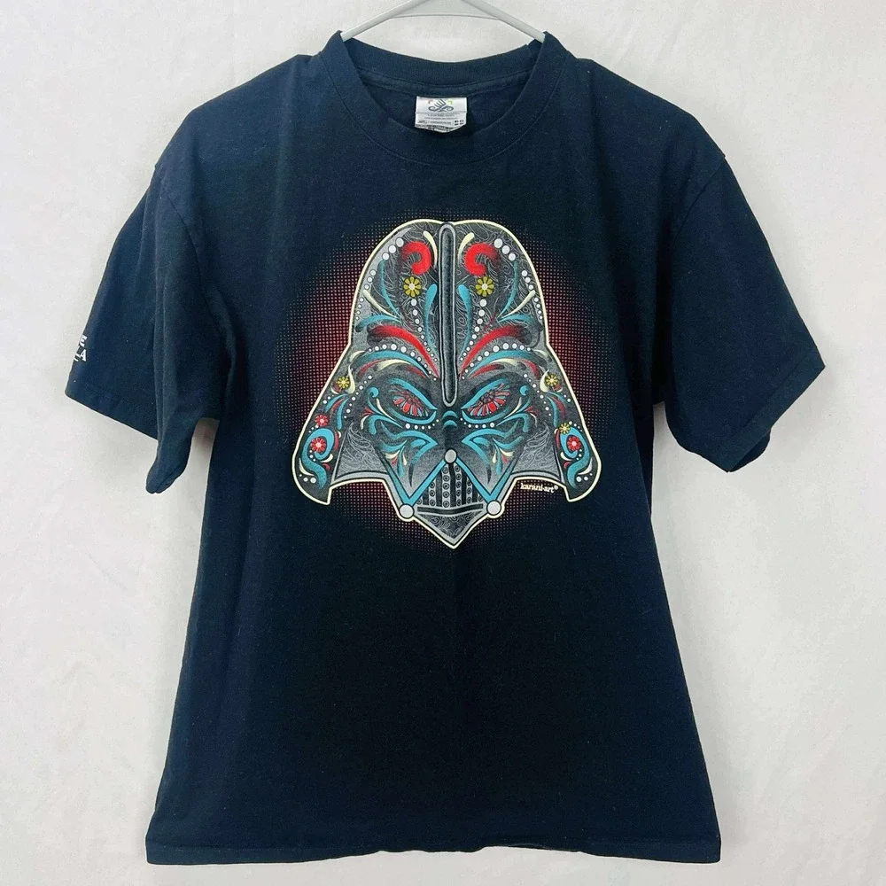 Star Wars Shirt Mens Large Short Sleeve Graphic Crew Neck Darth Vader Karani Art - Picture 1 of 8